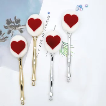 

Superior Nylon Fiber Toothbrush Shape Design Soft Makeup Brush Red Peach Heart Cosmetics Brush Foundation Brush Oval Brushes