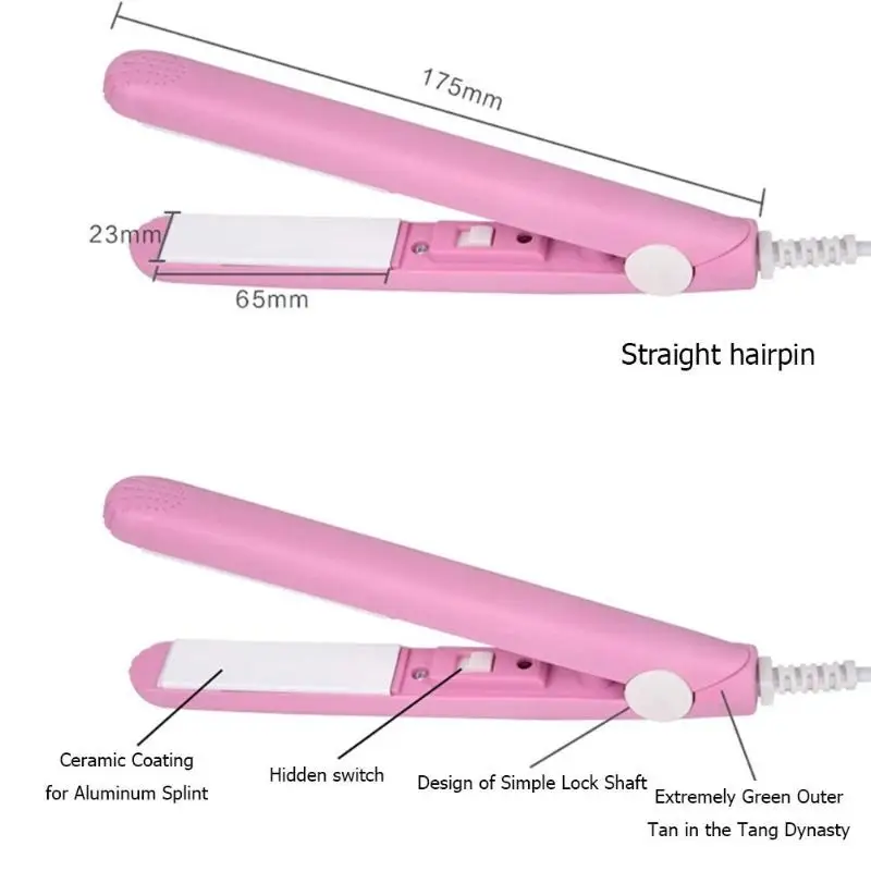 Электронный керамический Быстрый мини выпрямитель портативный волос плоский Утюг влажный/сушилка выпрямители Инструменты для укладки волос