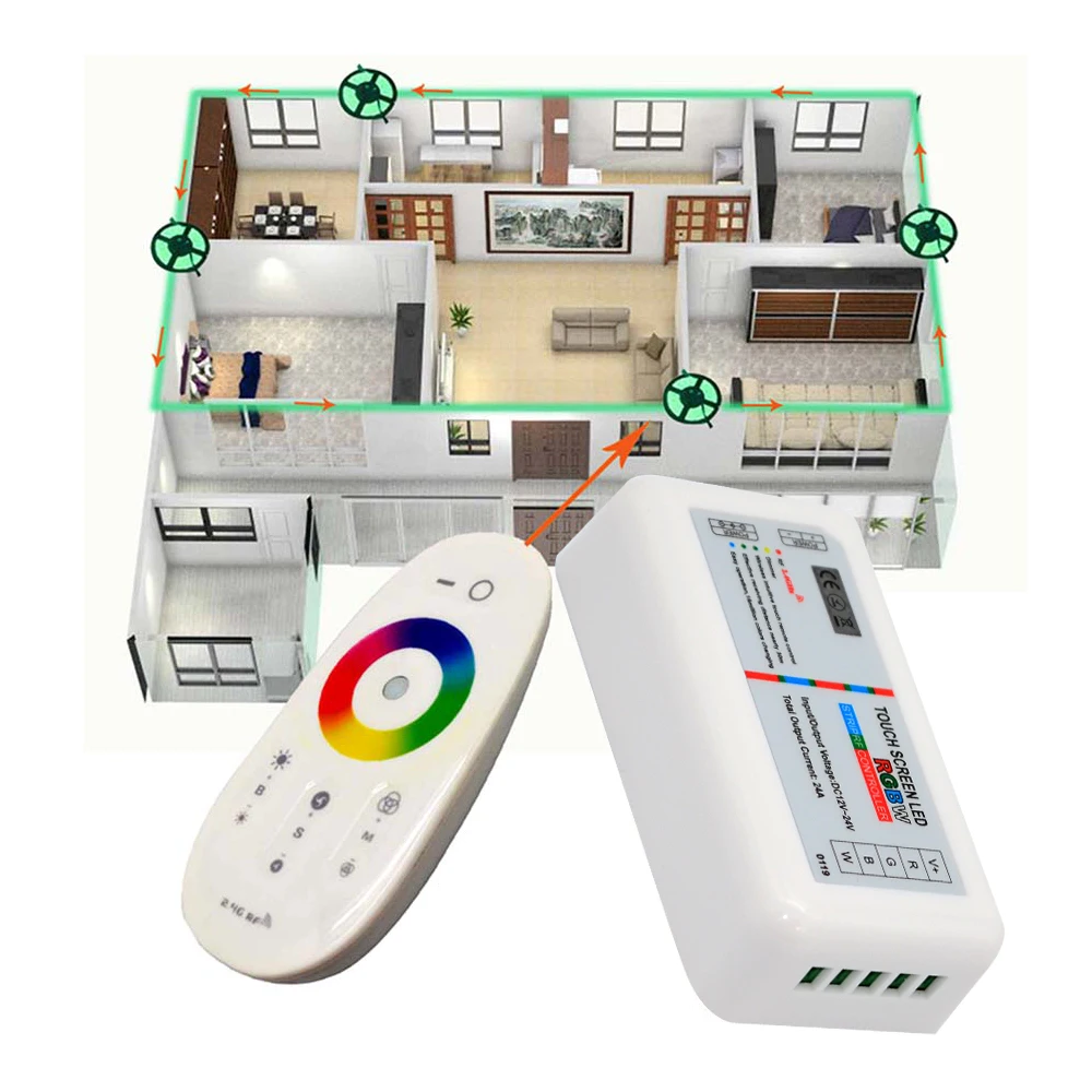 Newstyle светодиодный RGBW/RGB Управление Лер 2.4 г Беспроводной DC12-24V сенсорный РФ Дистанционное управление для RGBW/RGB Светодиодные ленты