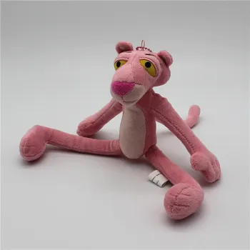 

12pcs 25cm=9.8inch pink panther plush pendant key chain leopard plush stuffed animal doll bag pendant toys