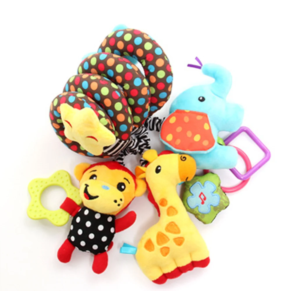 

Newborn Infant Toys Lovely Animal Baby Crib Revolves Around Bed Stroller Playing Toy Car Lathe Hanging Baby Rattles Mobile