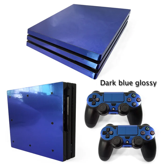 Синяя глянцевая виниловая Защитная Наклейка для sony playstation 4 Pro PS4 наклейка