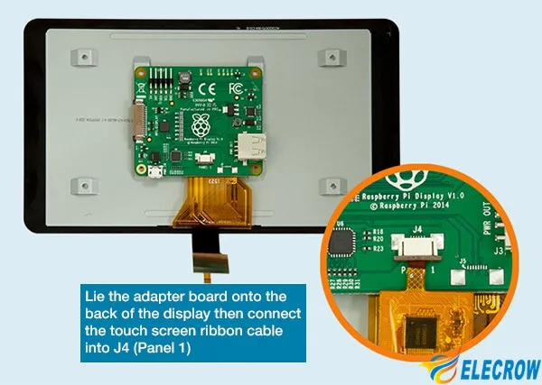 Электронный Raspberry Pi 3 дисплей сенсорный экран 7 дюймов 10 пальцев монитор lcd TFT 800x480 простой в использовании дисплей для Raspberry Pi 3B 2B