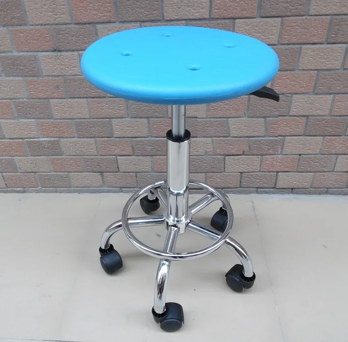 

Anti-static chair Clean workshop PU blue stool Pulley metal lift stool Australian popular chair retail wholesale freeshipping