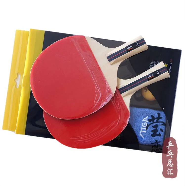 حلقة 2 نجوم تنس الطاولة مضرب stiga الأصلية دعوى ل جميع النواحي المبتدئين