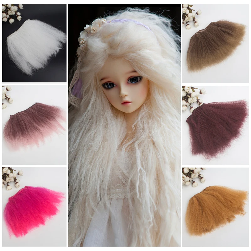 1 шт. 15 см * 100 натуральные тяжелые кудри/волосы для 1/3 1/4 1/6 BJD/Аксессуары кукол