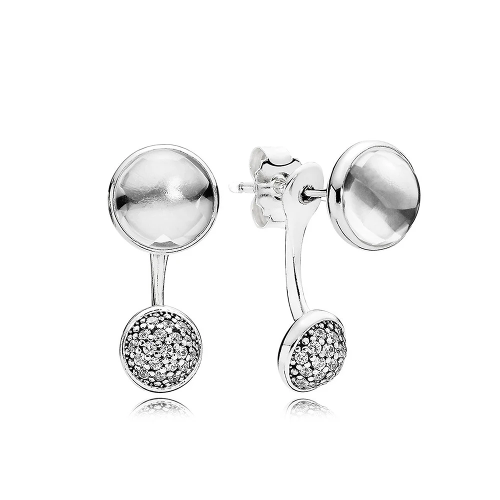

SIENTO 100% 925 Sterling Silver 2019 Brand New 1:1 DAZZLING POETIC DROPLETS STUD EARRINGS Fringe Perforation Earing 290728CZ