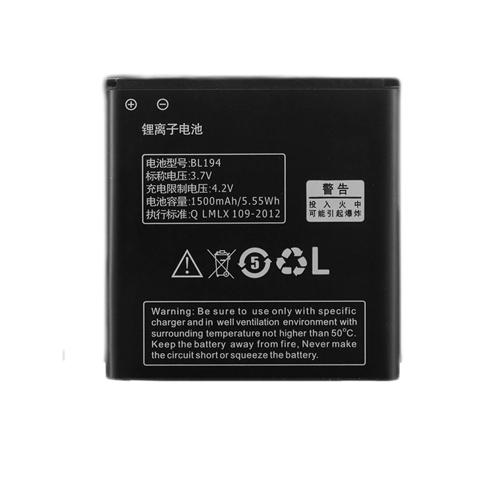 5 шт./лот BL194 батарея для Lenovo A288T A298T A520 A660 A698T A690 A370 A530 Аккумулятор Bateria Batterij