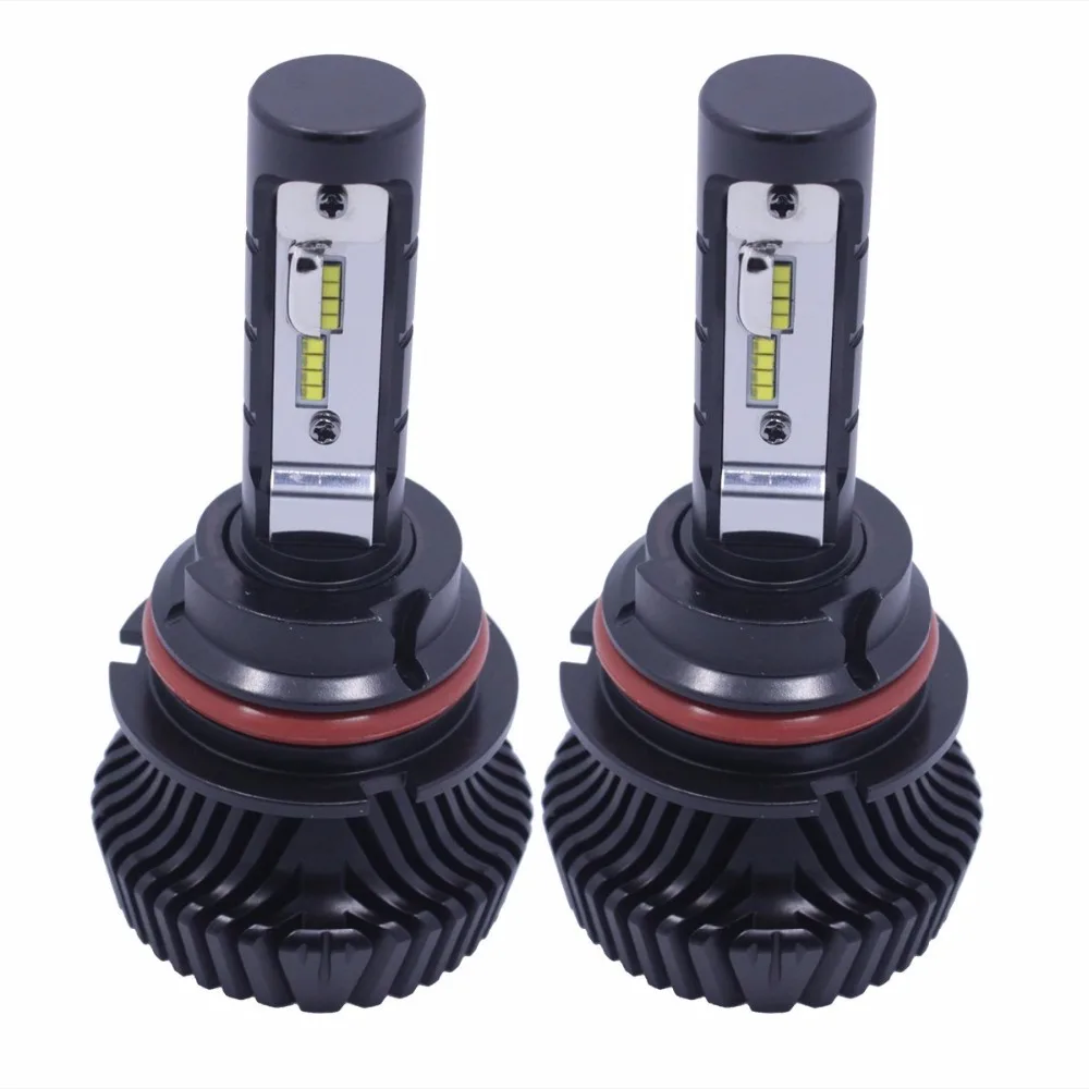 2xFan less 9004 HB1 80W 6500K Cool White Super Bright LED S6 Auto