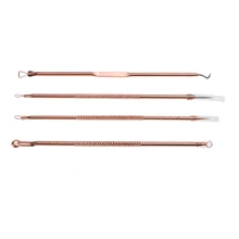 4 шт./компл. Двусторонняя акне иглы инструмент для удаления угрей Нержавеющая сталь комедона прыщ иглы очищающее средство по уходу за кожей