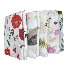 Муслиновые хлопковые пеленки для новорожденных, одеяла для ванной, марлевые пеленки для младенцев, спальный мешок