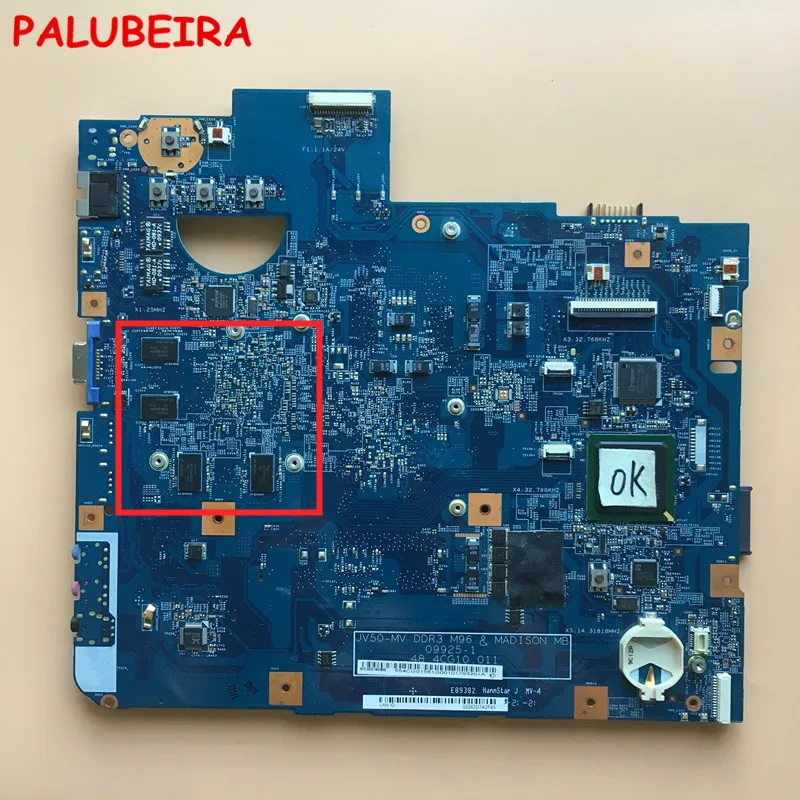 Оригинальная материнская плата PALUBEIRA для ноутбука acer Aspire 5738 5738G MBPPZ01001 DDR3 JV50 MV