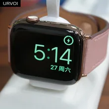 URVOI зарядное устройство для Apple Watch series 4 3 2 1 беспроводной держатель портативный зарядный удобный Магнитный Стенд 1,5 Вт вход USB разъем ремонт