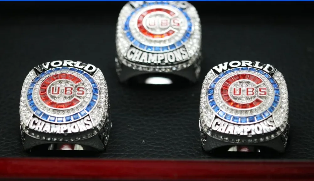 

3 Name One set 3pcs rings for 2016 Chicago Cubs Baseball world Championship rings Zobrist Rizzo Bryant