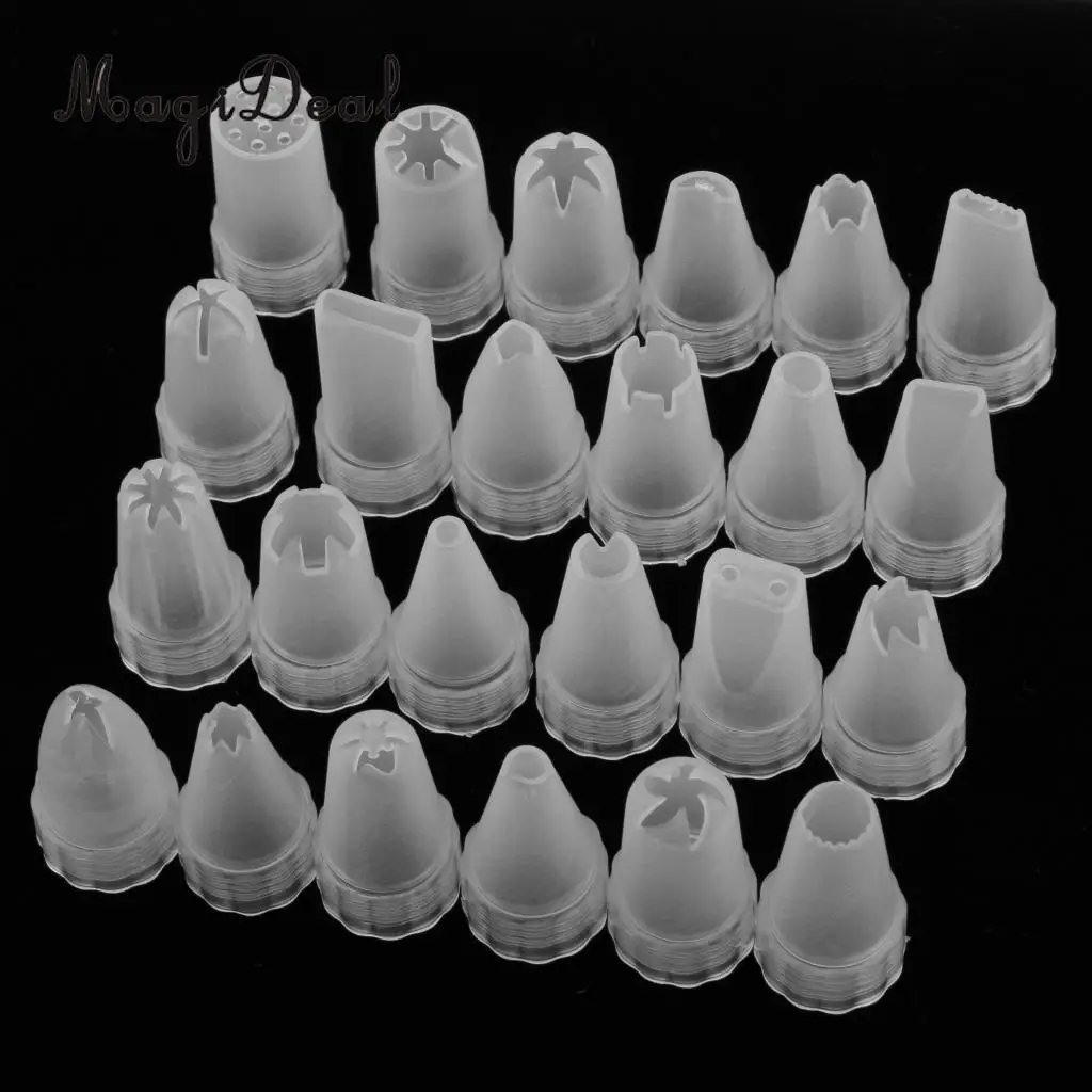 24Pcs Plastic Pastry Tubes Miniature Dollhouse Kitchen Container Set Tableware DIY Mini Clay Toys Decoration