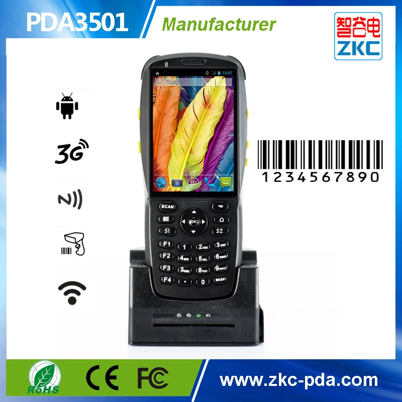 Zk3g c PDA3501 GSM WiFi RFID/NFC Android Ручной PDA Wireless1D лазерный считыватель штрих кодов|barcode