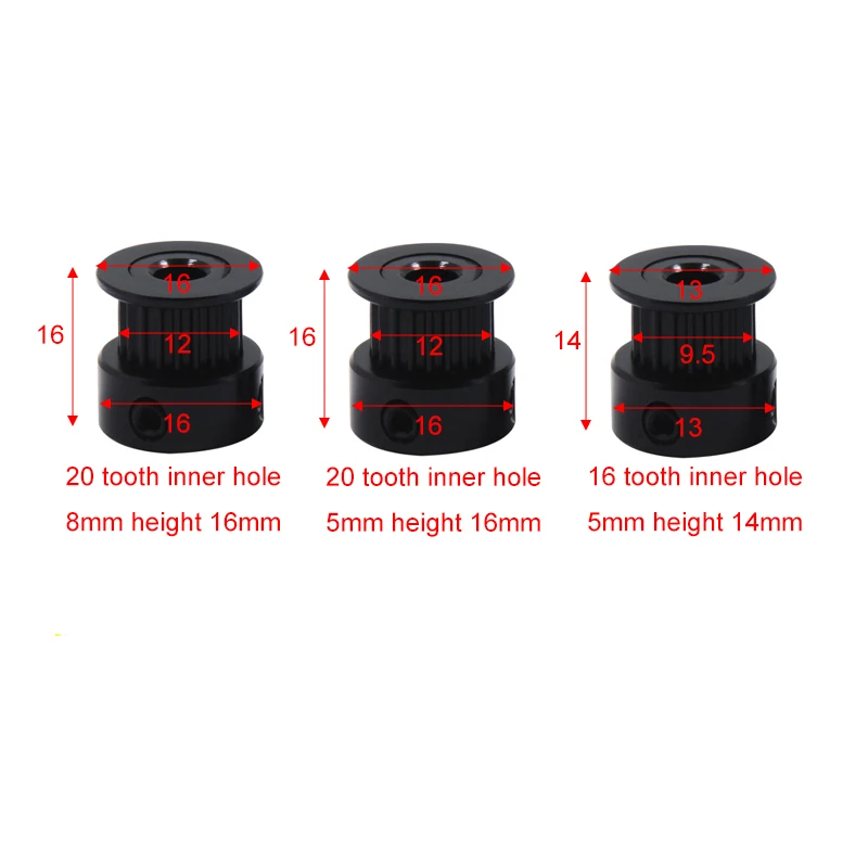 Gt2 зубчатый шкив 6 мм пропускная способность gt2 16 Зуб 20 зубчатый шкив детали 3d принтера