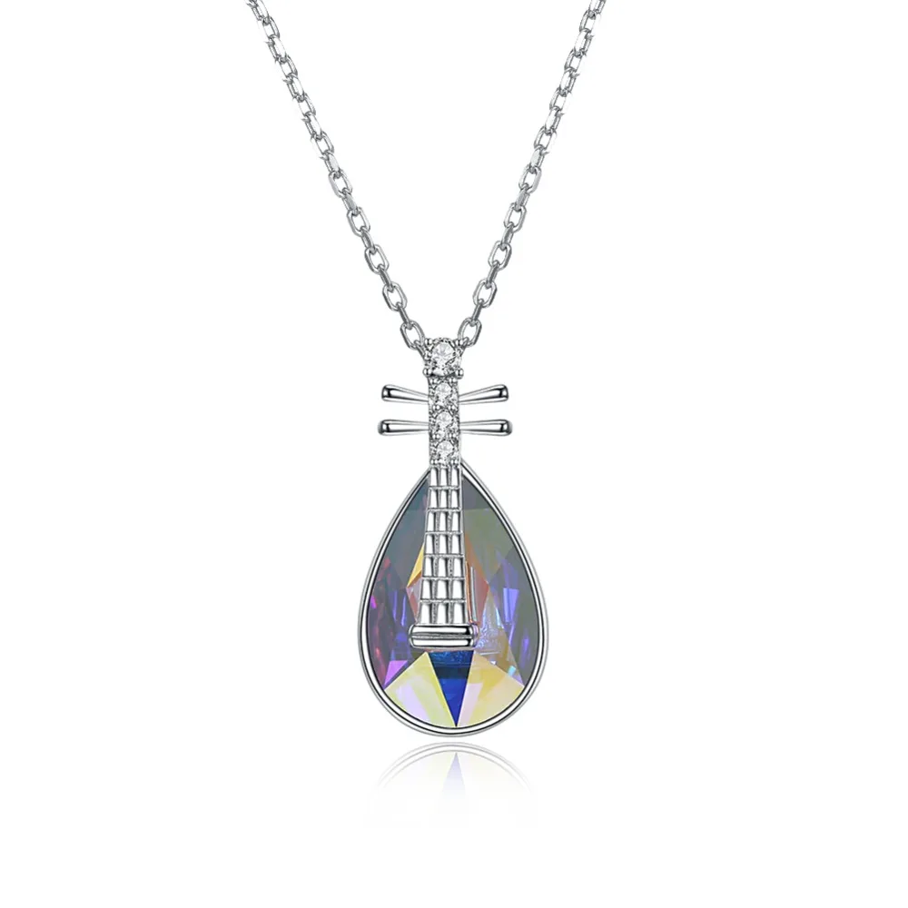 

CU08 Fashion Musical Instruments Necklace Personalized Zircon Necklace Women Jewelry Wedding accessories girlfriend gift