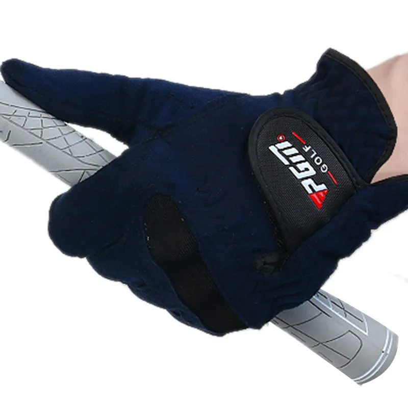

2PCS/Lot Golf Sports Gloves Mens Left Hand Blue Golf Gloves Sweat Absorbent Microfiber Cloth Soft Breathable Full Hand Gloves