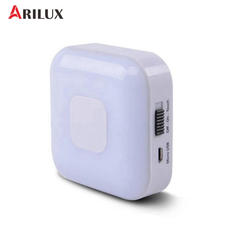 

ARILUX Touch Sensor USB Rechargeable Night Light Stepless Dimming 4.5W 8 LED Lamp For Cabinet Closet