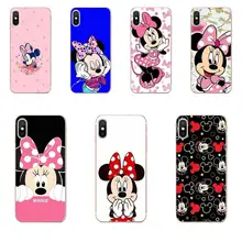 Милые чехлы из ТПУ с Минни Маус для девочек Samsung Galaxy Note 5 8 9 S3 S4 S5 S6 S7 S8 S9 S10 mini Edge Plus Lite(China)