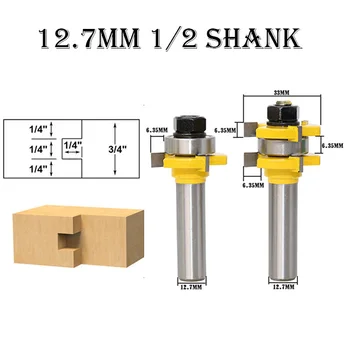 

Tongue & Groove Router Bit 12.7mm Woodworking Engraving End Mill Wood Milling Cutter Tool 1/2 Shank