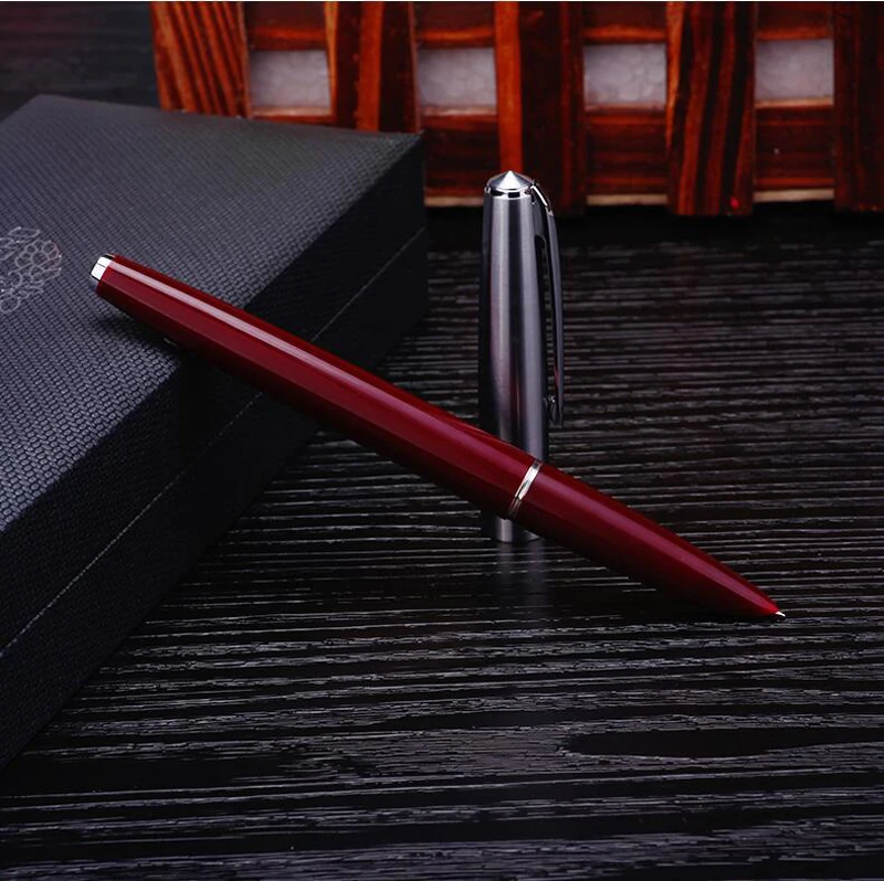 

Luoshi Brand High Quality Nice Gift Packing Hero 100 Red Color Fountain Ink Pen Office Executive Fast Writing Brand Pen