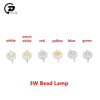 

50Pcs/Lot Real Original Epistar Chip 3W white/warm white/red/yellow/blue/green LED Bulb Diodes Lamp Beads