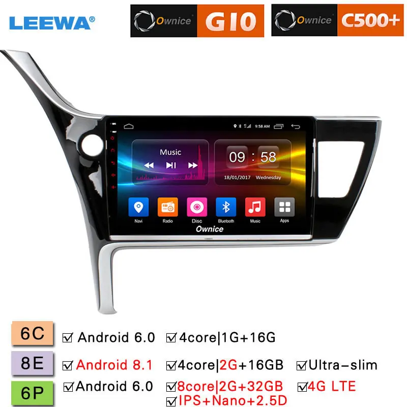 Flash Deal LEEWA 10.1 " 2.5D Nano IPS Screen Android 8.1 Octa Core/DDR3 2G/32G/4G LTE Car Media Player With GPS/FM For Toyota Corolla 16-17 0 Flash Deal LEEWA 10.1 " 2.5D Nano IPS Screen Android 8.1 Octa Core/DDR3 2G/32G/4G LTE Car Media Player With GPS/FM For Toyota Corolla 16-17 0