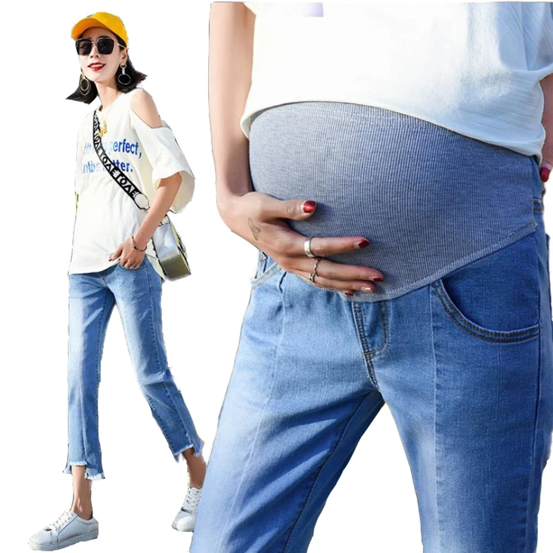 Buy Summer New Maternity Jeans Cropped pants