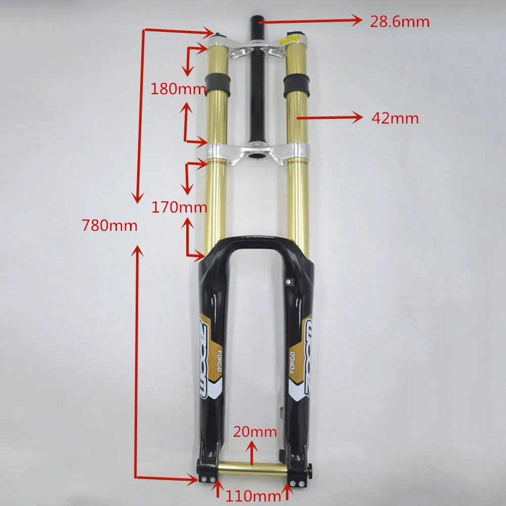 Вилка 680DH для горного велосипеда, вилка для горного велосипеда, амортизирующая Велосипедная вилка, черная, белая, Золотая