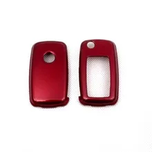 Жесткий Пластик БЕСКЛЮЧЕВОЙ дистанционный ключ защитный кожух(глянцевый металлический красный) для Фольксваген MK6