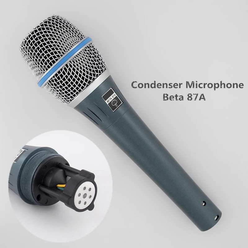 Finlemho профессиональный микрофон конденсаторный караоке запись студия вокальный бета 87A для дома DJ динамик микшер аудио фантомное питание
