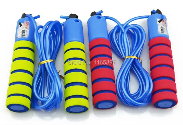 US $7.99 Freeship1pc soft rubber foam jumping rope with counter kids children teenage PE physical training t