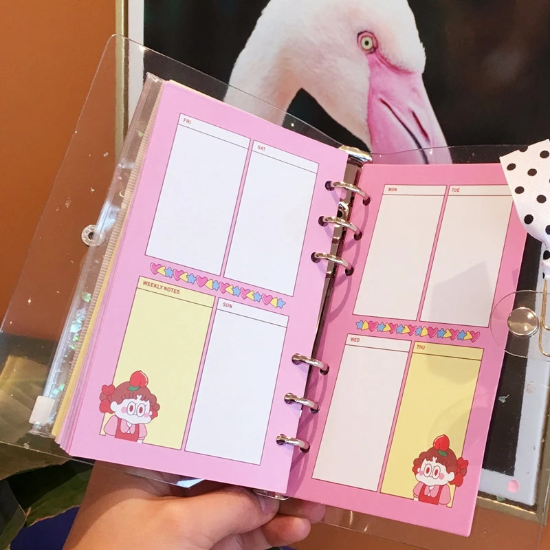 Корейский ins A6 Kawaii 6 отверстий планировщик наполнитель бумага s для Filofax офиса школы спираль тетрадь наполнитель бумага Биндер внутренние страницы