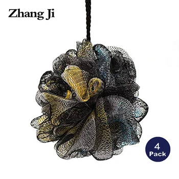 

Zhangji Extra Large Sponge Bath Ball Double Mesh 4 Packs Skin Cleansing Care Exfoliating For Bathroom And Sauna