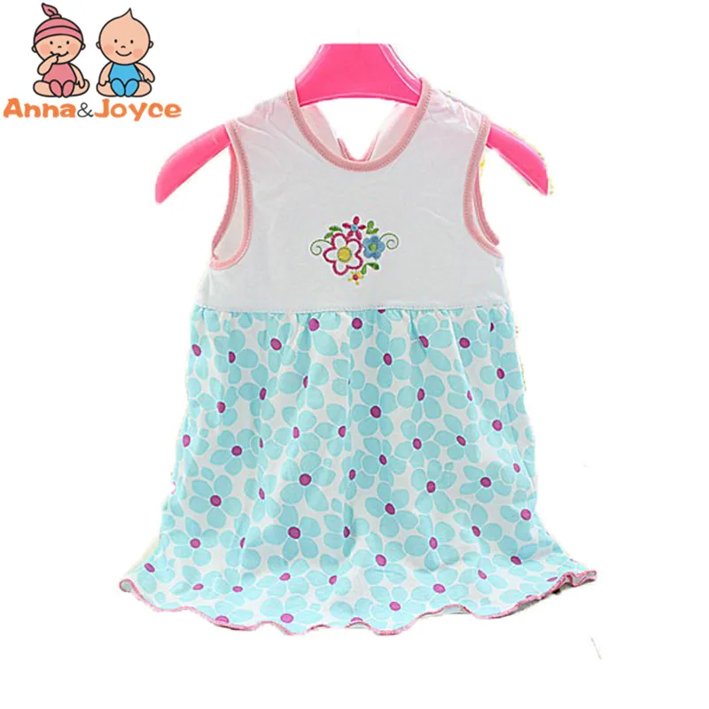 Baby Tops  Dress Baby Girls Dress,super Soft 100% Cotton ,lovely Cartoon Style0--2 Years TST0002