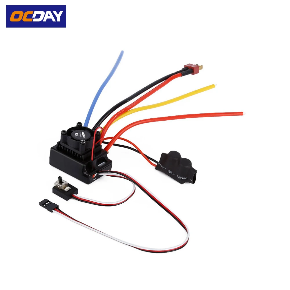 

1pcs OCDAY 1/10 80A Adjustable Sensored/Sensorless Brushless ESC For Car Truck