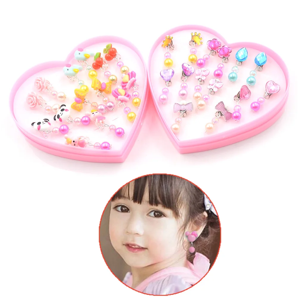 Fashion 7Pairs Cute Children Jewelry Baby Girl Earrings Kids Animal Ear