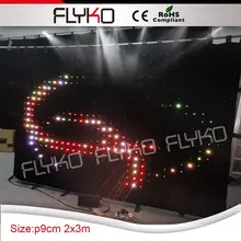 Светодиодное освещение видео Шторы Свадебные украшения Disco свет dj booth 30 программы под Шторы