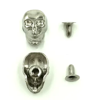 

Spike Rivets Studs Spots Punk Skull Crane Skeleton Silver Tone DIY Bag Shoes Clothes Crafts Making Finding 16x10mm 10Sets