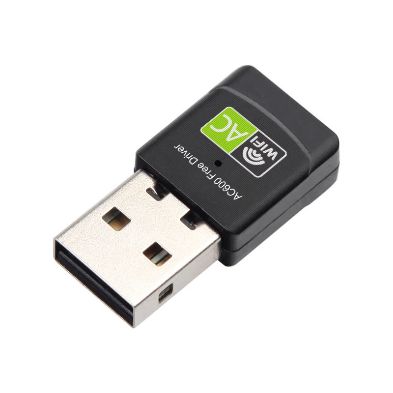 Kebidu Dual Band 5 ГГц 2,4 ГГц 600 Мбит/с USB Беспроводной сетевые карты WiFi адаптер для настольных/ноутбука/PC бесплатно драйвера - Цвет: No antenna