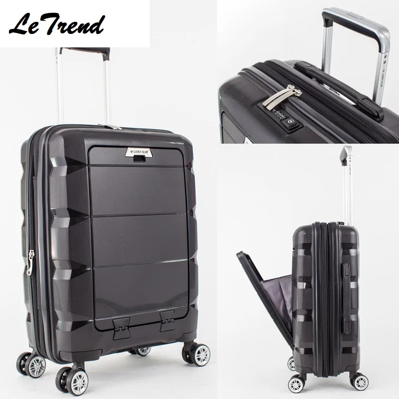 Us 146 05 37 Off 20 24inch Computer Interlayer Waterproof Rolling Luggage 100 Pp Trolley Solid Travel Bag Boarding Carry On Suitcases Trunk In Us 146 05 37 Off 20 24inch Computer Interlayer Waterproof Rolling Luggage 100 Pp Trolley Solid Travel Bag Boarding Carry On Suitcases Trunk In