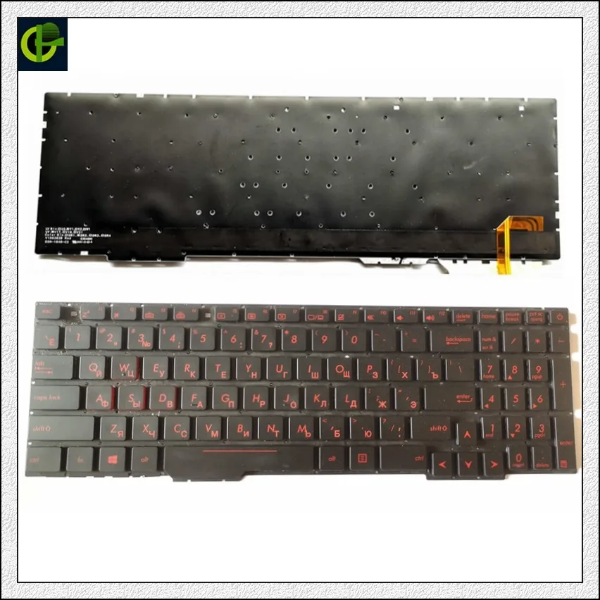 Russian Backlit keyboard for Asus Rog GL553VD GL553VE GL553VW GL753 GL753V GL753VE GL753VD ZX53V ZX