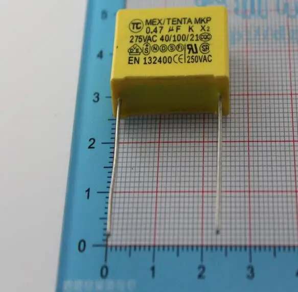10 шт Защитная крышка 275V 474K 0,47 мкФ X2 безопасный конденсатор 275V474K 22 мм полипропиленовая пленка 275VAC конденсаторы 275V474 Емкость