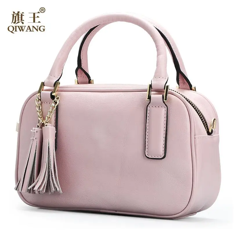 QIWANG high-quality fashion luxury brand 2017 new shoulder genuine leather handbag counter genuine, women's well-known brands