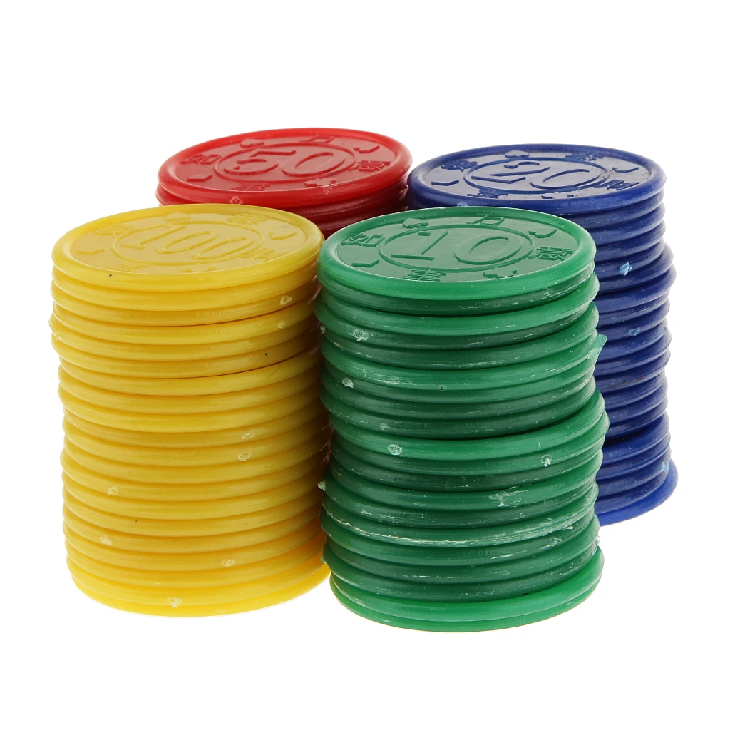 80 штук Пластиковые покерные фишки карточная игра Красный Зеленый Синий Желтый настольная игра Gife