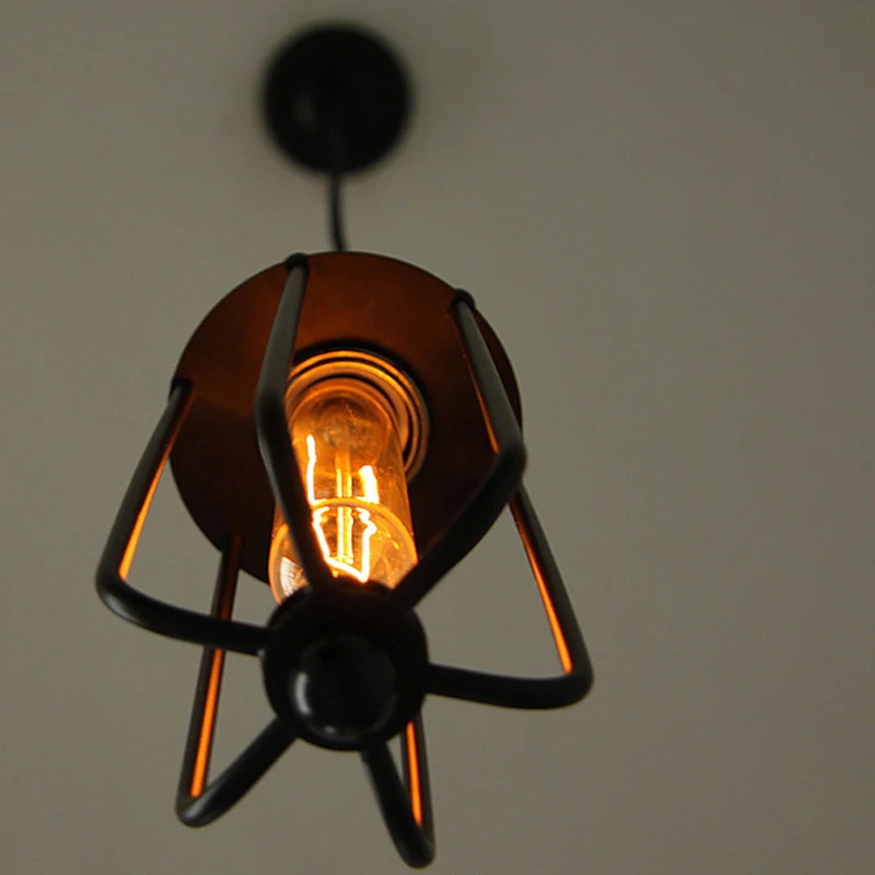 Luminária pendente vintage estilo industrial, candeeiro suspenso de cabeça única para bar, corredor, restaurante e corredor
