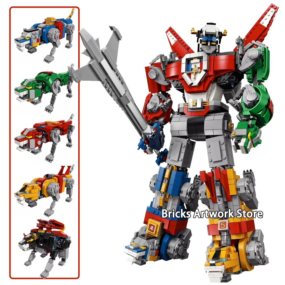 

2321PCS Voltron force Fit 21311 With 5 Transformed lions Combination Robot Building Blocks Toys Kids Boy DIY Gifts