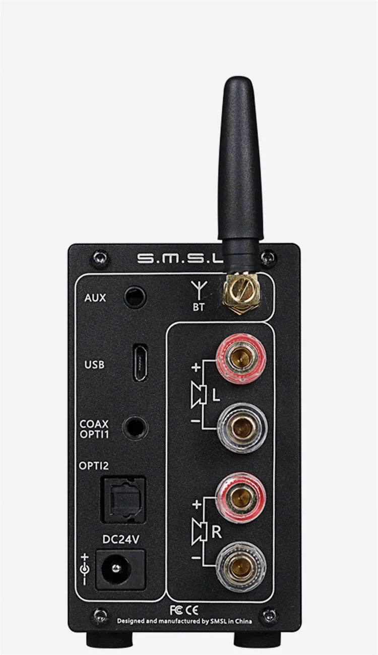 SMSL ad18 Hi-Fi аудио стерео усилитель с Bluetooth 4,2 поддерживает Apt-X, USB DSP полный цифровой усилитель мощности 2,1 динамик